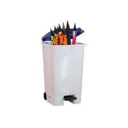 Suport instrumente de scris Ark 1760, model pubela cu pedala, plastic, diverse culori