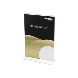 Display prezentare Deflecto RI98213 SUPA511, A5, portret, forma T, plastic