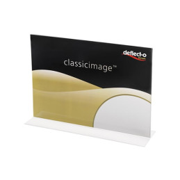 Display prezentare Deflecto RI98216 SULA411, A4, landscape, forma T, plastic