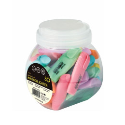 Textmarker Grand mini GR-502P, varf tesit, 1-5mm, borcan 30buc, 6 culori pastel (verde, roz, orange, galben, albastru, mov)