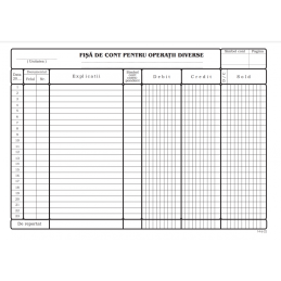 Tipizat - fisa cont operatii diverse - A4, 230g/mp