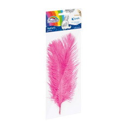 Accesorii creatie - pene, roz, 16-22cm, set 3 buc, Fiorello, GR-FE013 / 170-2618