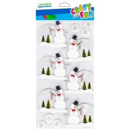 Abtibilduri - Oameni de zapada, 3D, set 6 buc, Craft with Fun, 501769