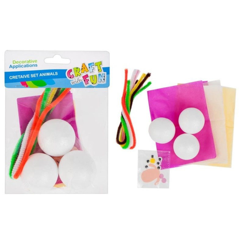 Accesorii creatie - polistiren - kit creativ, alb, Craft With Fun, 445964 Accesorii creatie - polistiren - kit creativ, alb, Craft With Fun, 445964