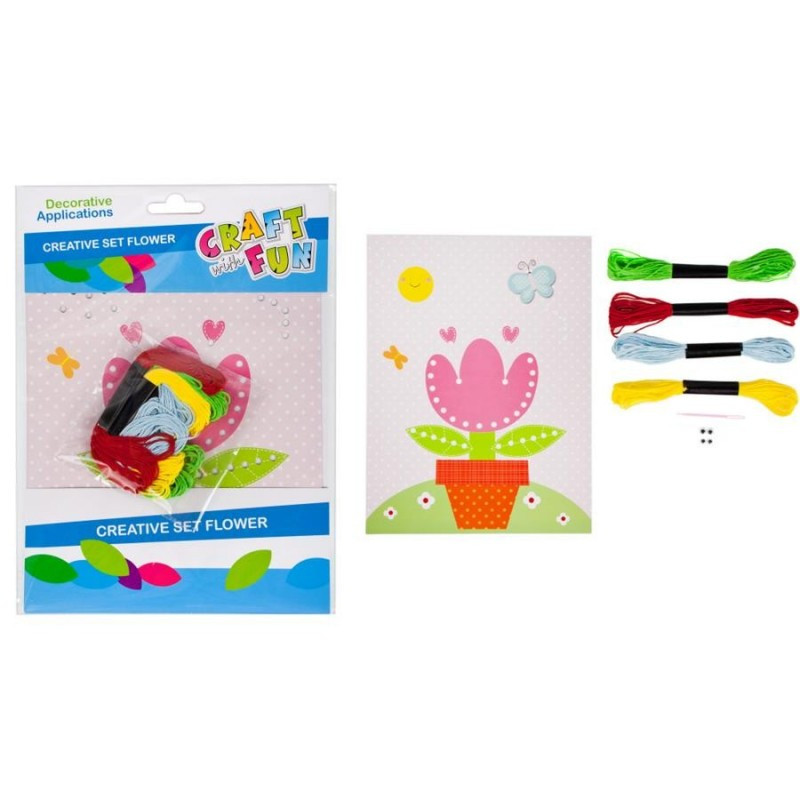 Accesorii creatie - floare, kit creativ sfoara, Craft with Fun, 445961 Accesorii creatie - floare, kit creativ sfoara, Craft with Fun, 445961