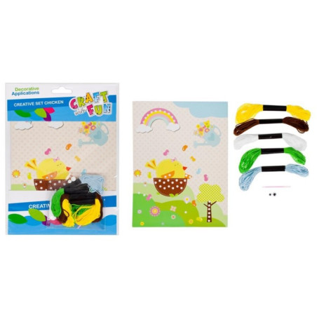 Accesorii creatie - pui, kit creativ sfoara, Craft with Fun, 445963