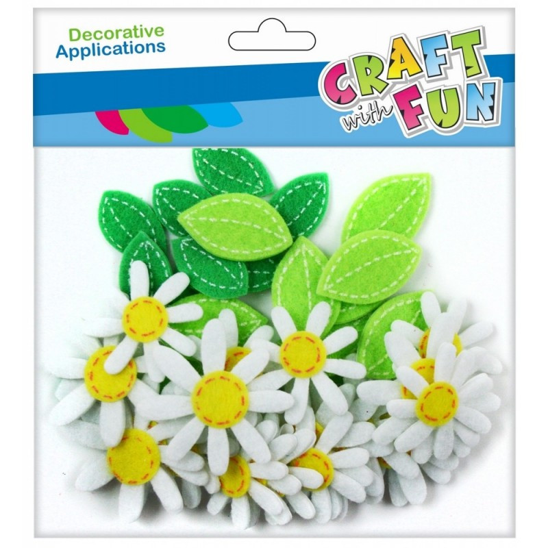 Abtibilduri - floarea soarelui, frunze, buretat, set 40 buc, Craft with Fun, 463750 Abtibilduri - floarea soarelui, frunze, buretat, set 40 buc, Craft with Fun, 463750