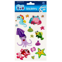 Abtibilduri - animalute marine, set 15 buc, Sticker Boo, 493715