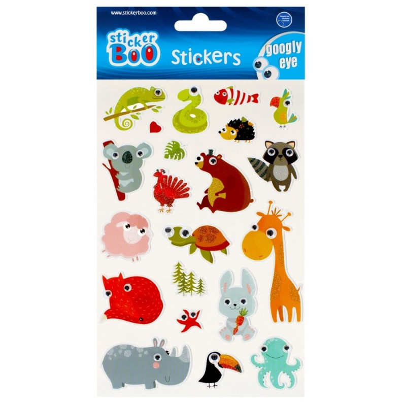 Abtibilduri - animalute salbatice, set 21 buc, Sticker Boo, 493718 Abtibilduri - animalute salbatice, set 21 buc, Sticker Boo, 493718