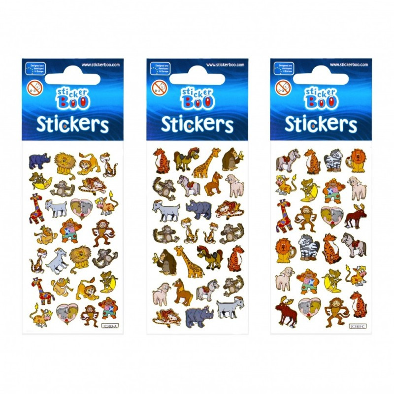 Abtibilduri - animalute, set 26 buc, Sticker Boo, 246287 Abtibilduri - animalute, set 26 buc, Sticker Boo, 246287