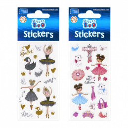 Abtibilduri - balerina, set 17-19 buc, Sticker Boo, 489558