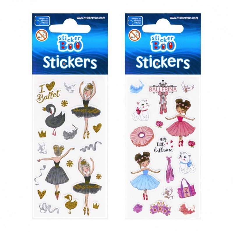 Abtibilduri - balerina, set 17-19 buc, Sticker Boo, 489558 Abtibilduri - balerina, set 17-19 buc, Sticker Boo, 489558