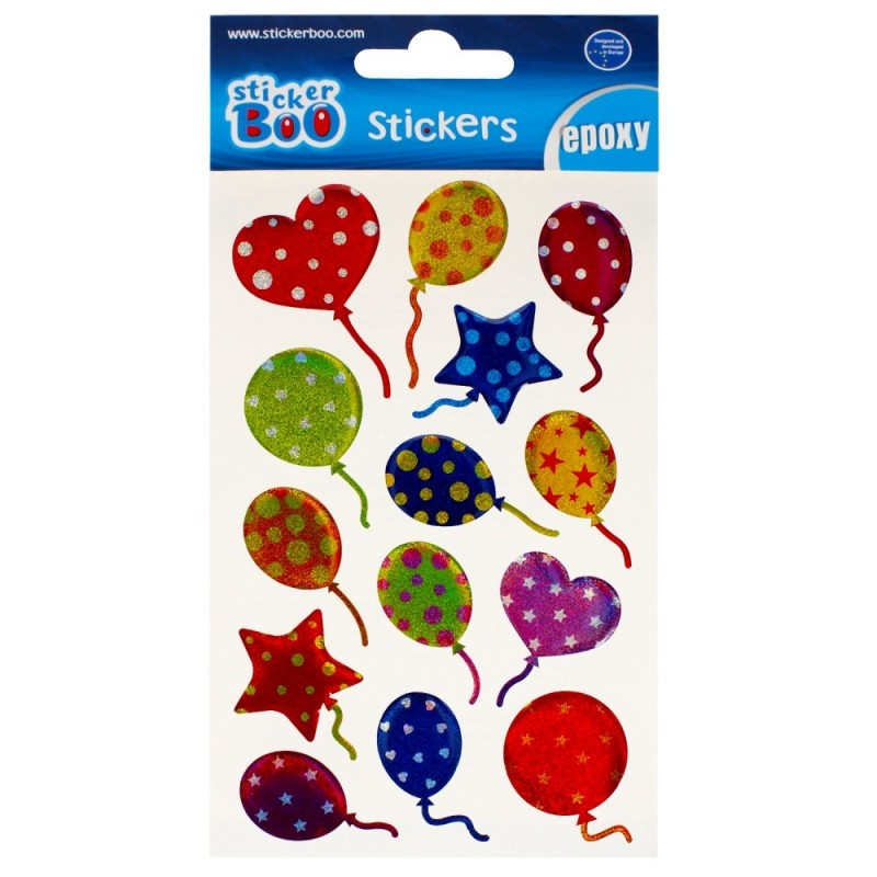 Abtibilduri - baloane, set 14 buc, Sticker Boo, 493728 Abtibilduri - baloane, set 14 buc, Sticker Boo, 493728