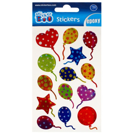 Abtibilduri - baloane, set 14 buc, Sticker Boo, 493728