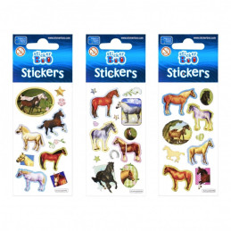 Abtibilduri - cai, set 9-13 buc, Sticker Boo, 382540