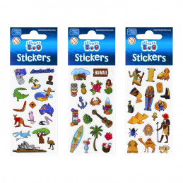 Abtibilduri - calatorii, set 16-17 buc, Sticker Boo, 489561