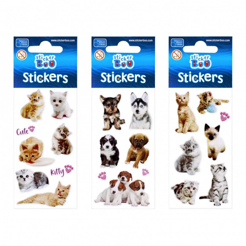 Abtibilduri - catei, pisici, set 7-8 buc, Sticker Boo, 476945 Abtibilduri - catei, pisici, set 7-8 buc, Sticker Boo, 476945