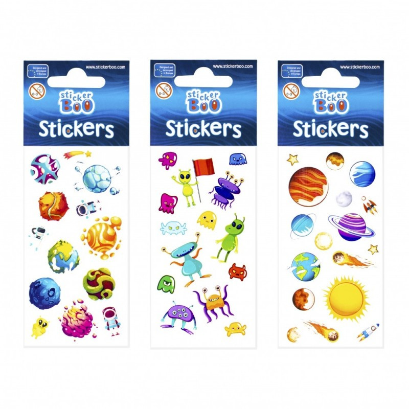 Abtibilduri - cosmos, set 14-16 buc, Sticker Boo, 471539 Abtibilduri - cosmos, set 14-16 buc, Sticker Boo, 471539