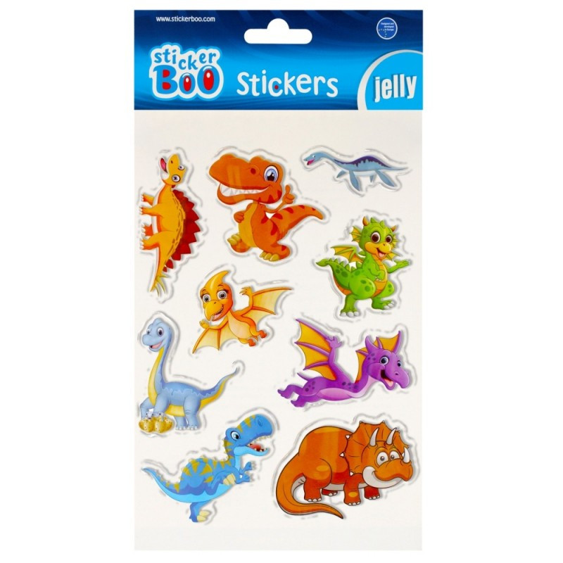 Abtibilduri - dinozauri, set 9 buc, Sticker Boo, 493721 Abtibilduri - dinozauri, set 9 buc, Sticker Boo, 493721