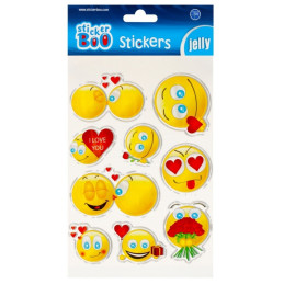 Abtibilduri - fete zambarete mari, set 9 buc, Sticker Boo, 493720