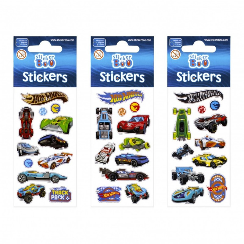 Abtibilduri - Hot Wheels, set 12 buc, Sticker Boo, 262434 Abtibilduri - Hot Wheels, set 12 buc, Sticker Boo, 262434
