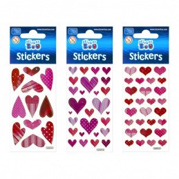 Abtibilduri - inimi rosu, roz, set 28 buc, Sticker Boo, 101525