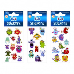 Abtibilduri - monstruleti, set 9-12 buc, Sticker Boo, 476947