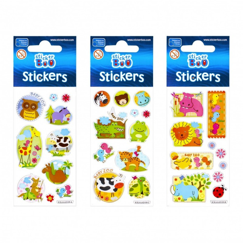 Abtibilduri - pasari, animalute, set 10-11 buc, Sticker Boo, 382533 Abtibilduri - pasari, animalute, set 10-11 buc, Sticker Boo, 382533