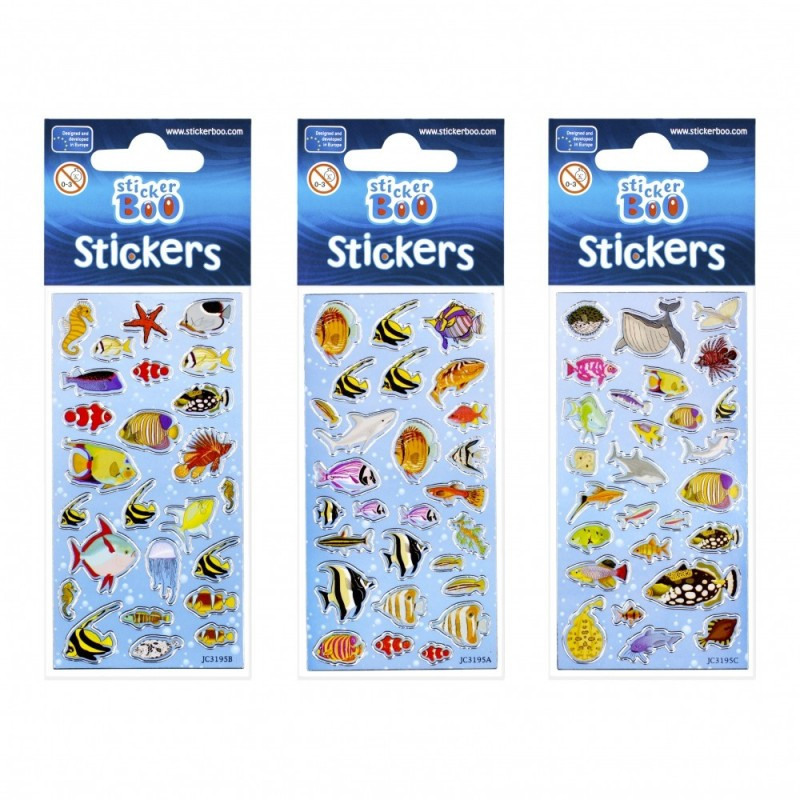 Abtibilduri - pesti, set 25 buc, Sticker Boo, 237287 Abtibilduri - pesti, set 25 buc, Sticker Boo, 237287