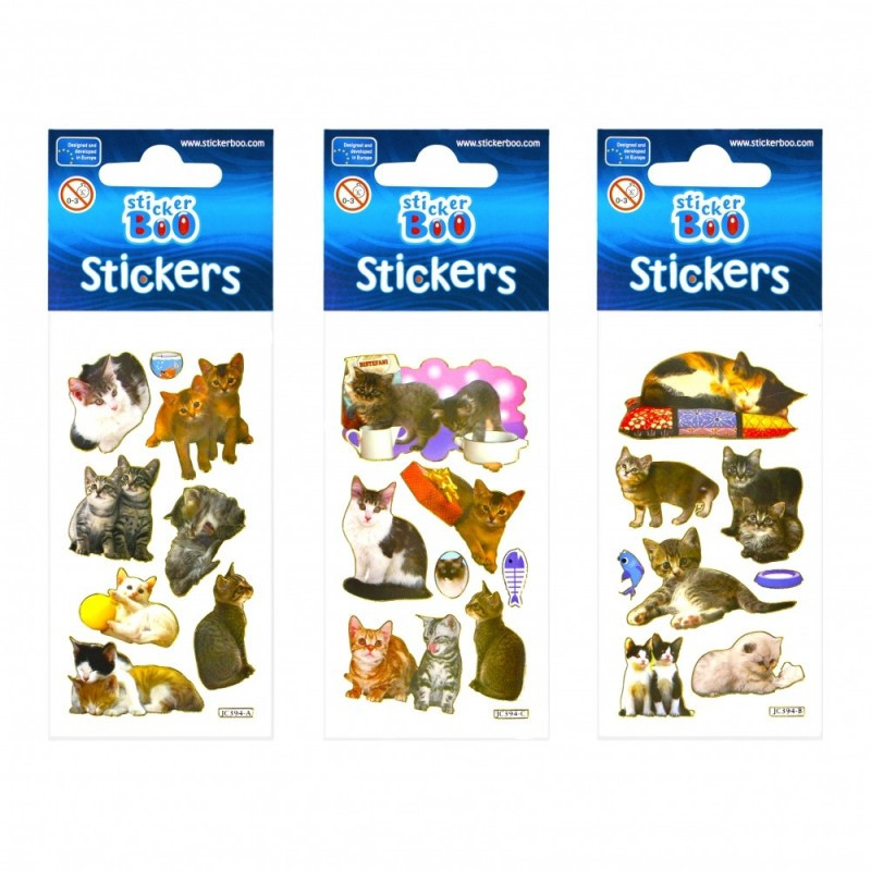 Abtibilduri - pisici, set 7-8 buc, Sticker Boo, 225024 Abtibilduri - pisici, set 7-8 buc, Sticker Boo, 225024