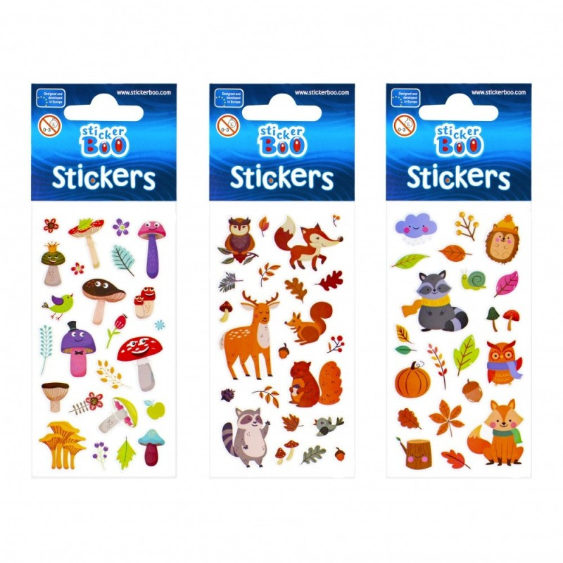 Abtibilduri - toamna, set 20-24 buc, Sticker Boo, 483493 Abtibilduri - toamna, set 20-24 buc, Sticker Boo, 483493