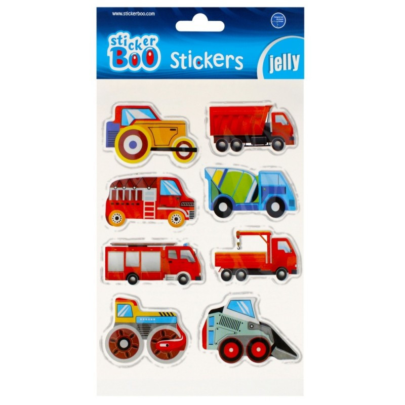 Abtibilduri - utilaje, set 8 buc, Sticker Boo, 493723 Abtibilduri - utilaje, set 8 buc, Sticker Boo, 493723