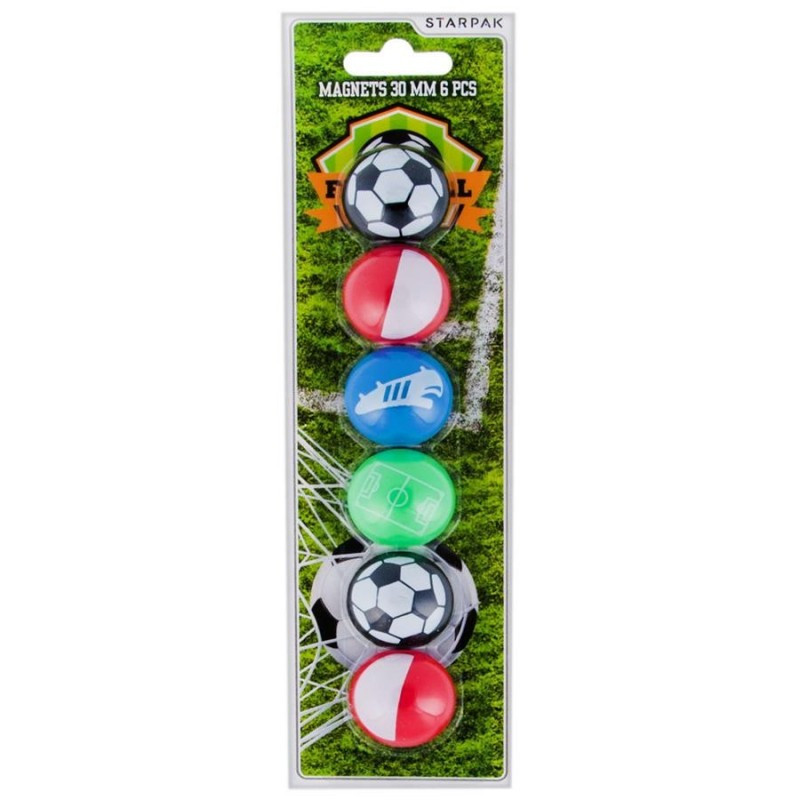 Magneti Starpak 405599 fotbal, diverse culori, set 6 modele Magneti Starpak 405599 fotbal, diverse culori, set 6 modele