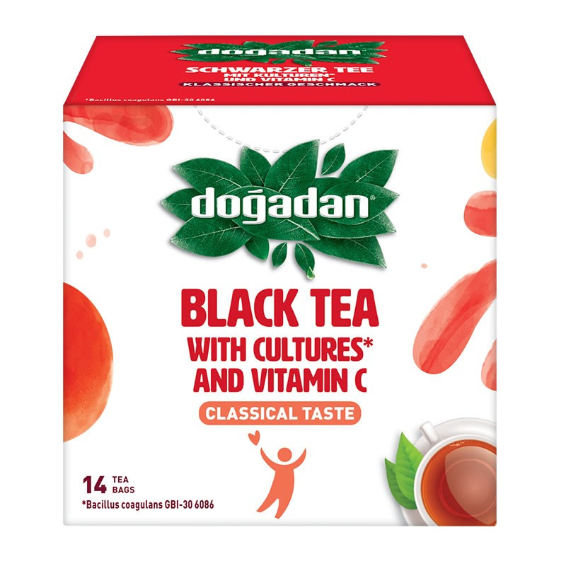 Ceai negru cu probiotice si Vitamina C Dogadan, 14 plicuri/cutie Ceai negru cu probiotice si Vitamina C Dogadan, 14 plicuri/cutie