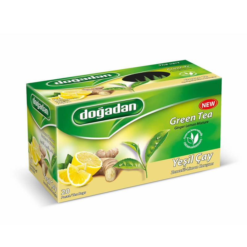 Ceai verde cu ghimbir si lamaie Dogadan, 20 plicuri/cutie Ceai verde cu ghimbir si lamaie Dogadan, 20 plicuri/cutie