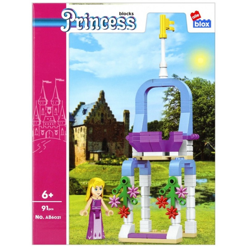 Set de constructie Alleblox Princess - turnul printesei - AB6021 / 492788, 91 piese, 6+ Set de constructie Alleblox Princess - turnul printesei - AB6021 / 492788, 91 piese, 6+