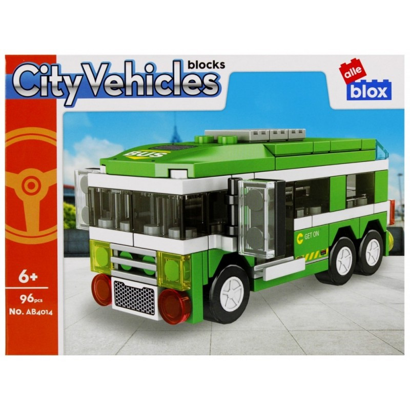 Set de constructie Alleblox City Vehicles - autobuz - AB4014 / 492755, 96 piese, 6+ Set de constructie Alleblox City Vehicles - autobuz - AB4014 / 492755, 96 piese, 6+