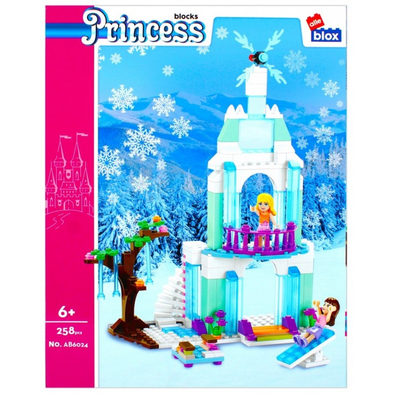 Set de constructie Alleblox Princess - castelul de gheata - AB6024 / 492791, 258 piese, 6+ Set de constructie Alleblox Princess - castelul de gheata - AB6024 / 492791, 258 piese, 6+
