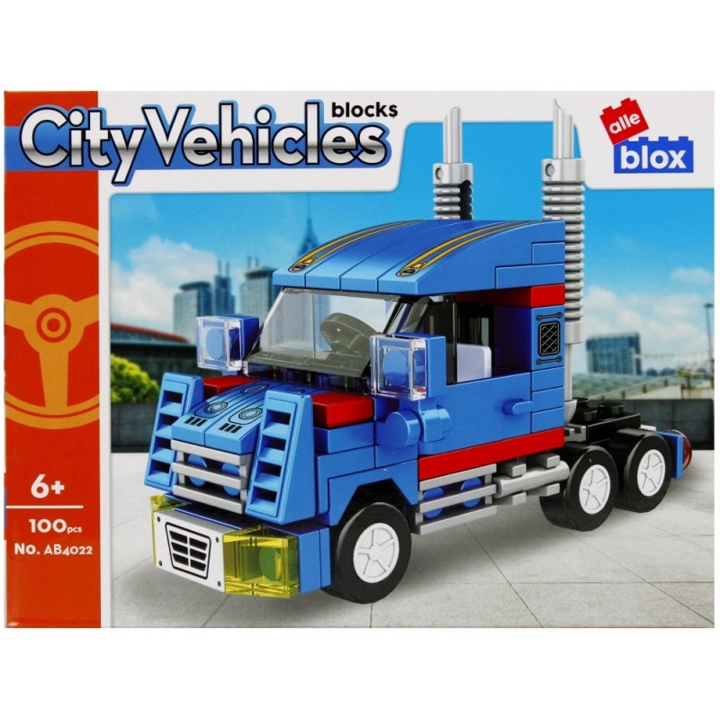 Set de constructie Alleblox City Vehicles - camion fara remorca - AB4022 / 492758, 100 piese, 6+ Set de constructie Alleblox City Vehicles - camion fara remorca - AB4022 / 492758, 100 piese, 6+