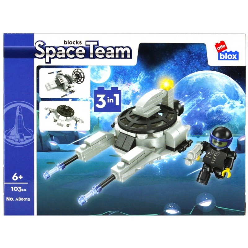 Set de constructie Alleblox Spece Team - nava spatiala 3 in 1 - AB8013 / 492883, 103 piese, 6+ Set de constructie Alleblox Spece Team - nava spatiala 3 in 1 - AB8013 / 492883, 103 piese, 6+