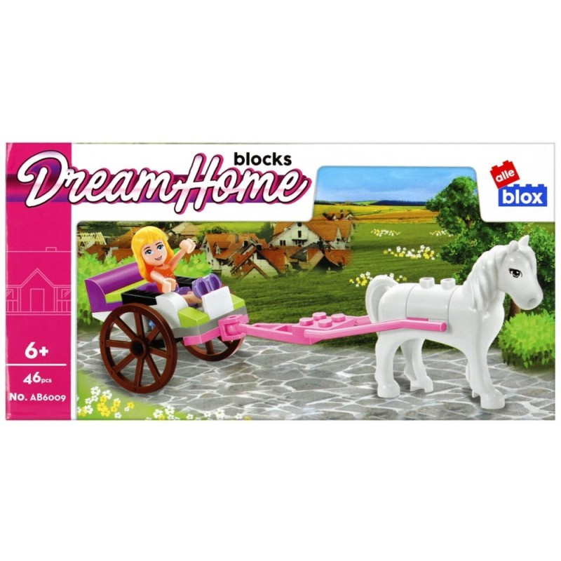 Set de constructie Alleblox Dream Home - caleasca printesei - AB6009 / 492779, 46 piese, 6+ Set de constructie Alleblox Dream Home - caleasca printesei - AB6009 / 492779, 46 piese, 6+
