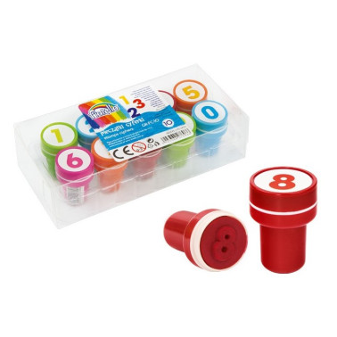 Stampile cifre Fiorello, 6 culori, set de 10 modele 