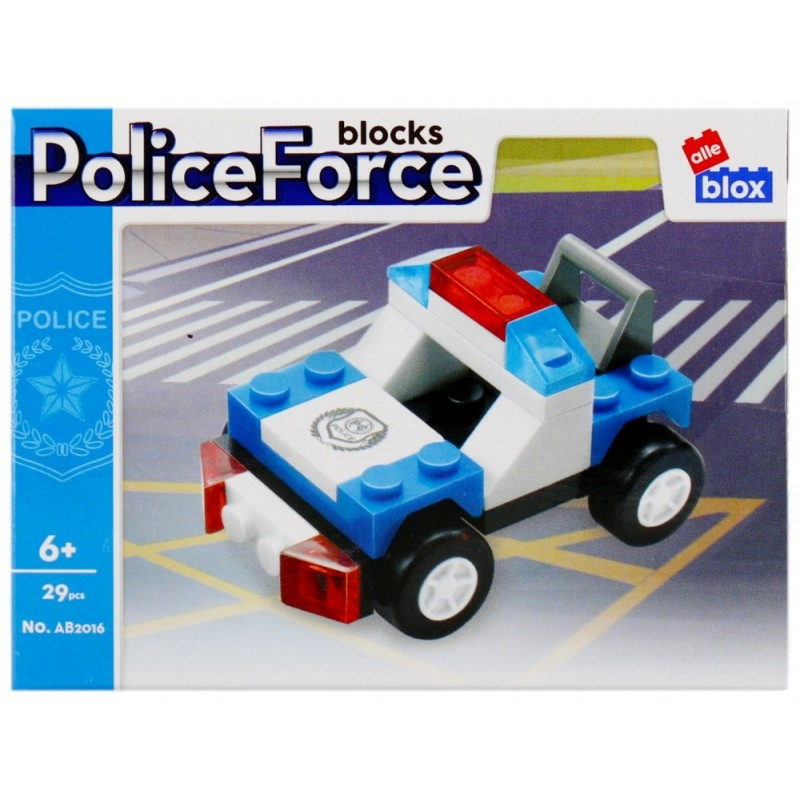 Set de constructie Alleblox Police Force - vehicule de politie, diverse modele, 29-39 piese, 6+ Set de constructie Alleblox Police Force - vehicule de politie, diverse modele, 29-39 piese, 6+