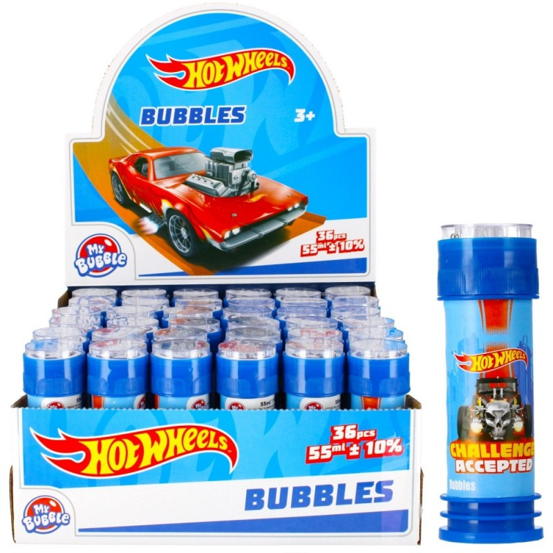 Jucarie solutie baloane sapun, Hot Wheels, recipient din plastic, 485315, 55ml Jucarie solutie baloane sapun, Hot Wheels, recipient din plastic, 485315, 55ml