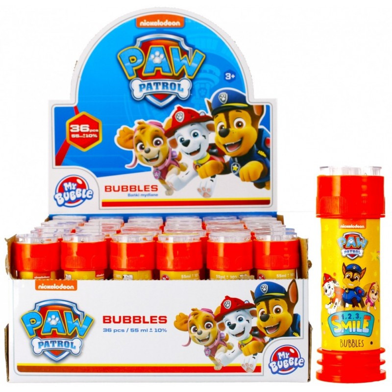 Jucarie solutie baloane sapun, My Bubble Paw Patrol, cu recipient din plastic, 485313, 55ml Jucarie solutie baloane sapun, My Bubble Paw Patrol, cu recipient din plastic, 485313, 55ml