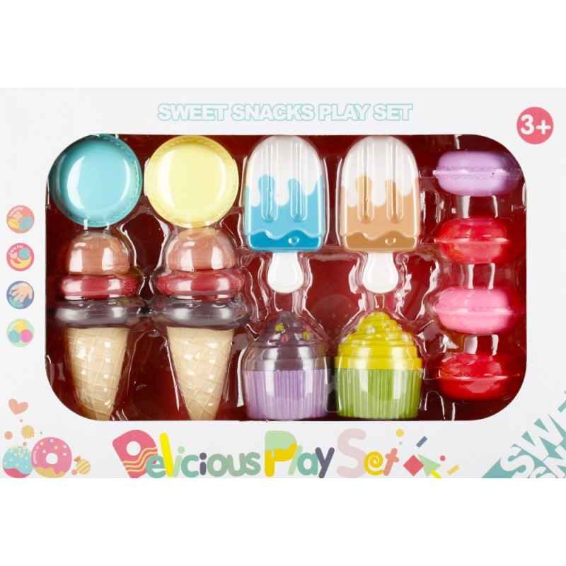 Set de bucatarie - mix desert - plastic, inghetara, briose, macarons, MegaCreative 500148, 3+ ani Set de bucatarie - mix desert - plastic, inghetara, briose, macarons, MegaCreative 500148, 3+ ani