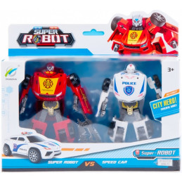 Masina 2in1 Transformer MegaCreative Super Robot 460120, set x 2buc, plastic, multicolor, 3+ ani
