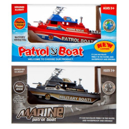 Barca de salvare MegaCreative 429723, 32cm, cu sunete si lumini, necesita baterii 2xAA, diverse modele, plastic, 3+ ani