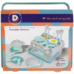 Set de bucatarie - portabila - 18 piese incluse, MegaCreative 498769, 3+ ani