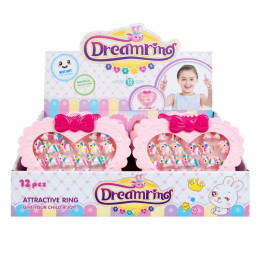 Set fashion - cutie de bijuterii cu inele - 20buc / set, MegaCreative 454576, 3+ ani